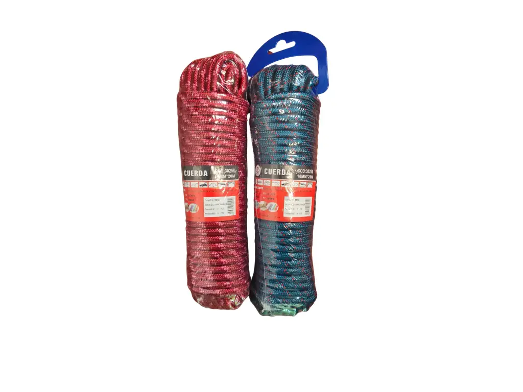Cuerda Multicolor 10mm - 20 Metros (Roja y Azul) - Alta Resistencia