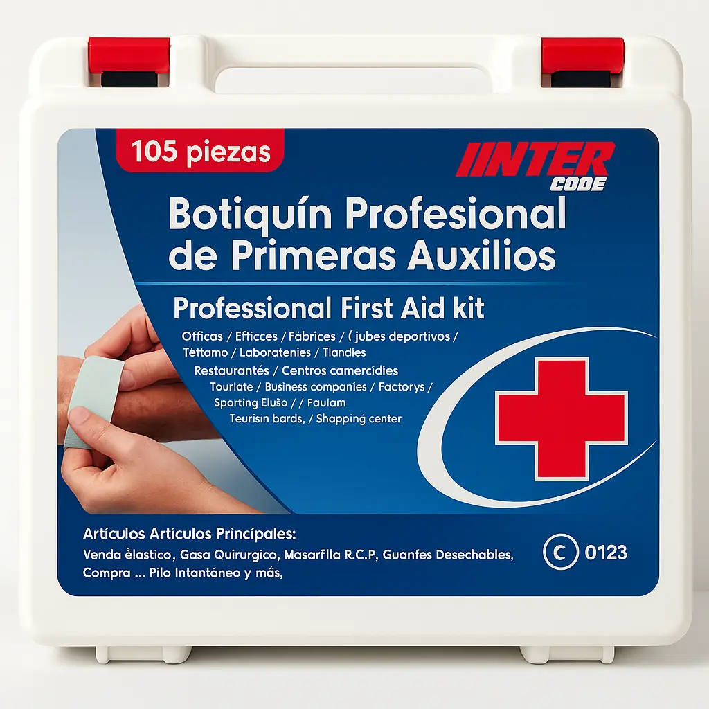 "Botiquín Profesional de Primeros Auxilios 105 Piezas – Esencial para Oficinas, Empresas y Espacios Comerciales en Chile"
